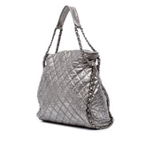 Large Quilted Metallic Calfskin Chain Me Hobo